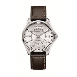 Horlogeband Hamilton H64615555 / H600646106 Leder Donkerbruin 20mm