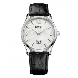 Horlogeband Hugo Boss HB-288-1-14-2930 / HB659302730 Croco leder Zwart 22mm