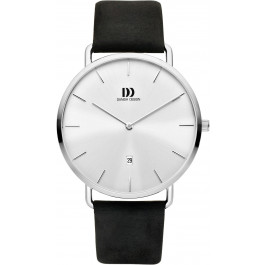 Horlogeband Danish Design IQ12Q1244 / IV12Q742 / IV13Q742 Leder Zwart 20mm