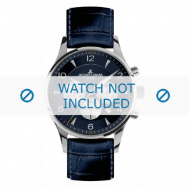 Jacques Lemans horlogeband 1-1654C Leder Blauw + standaard stiksel