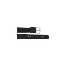 Horlogeband Universeel JD046 Silicoon Zwart 20mm