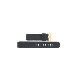 Horlogeband Jacob Jensen 414 / 410 Leder/Kunststof Zwart 17mm