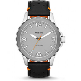 Horlogeband Fossil JR1449 Leder Zwart 22mm