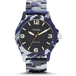 Horlogeband Fossil JR1463 Kunststof/Plastic Blauw 22mm