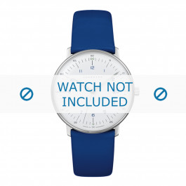 Horlogeband Junghans 047/4540.00 Leder Blauw 18mm