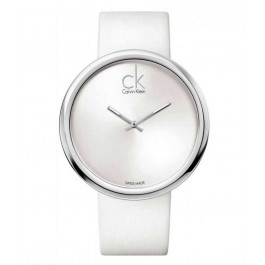 Horlogeband Calvin Klein KOV23120 / K600000037 Leder Wit 22mm