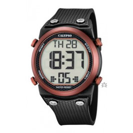 Horlogeband Calypso K5705-3 / K5705-1 Kunststof/Plastic Zwart 30mm