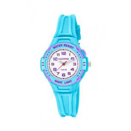Horlogeband Calypso K6070-2 Rubber Lichtblauw