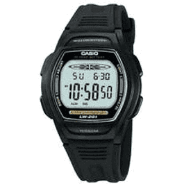 Horlogeband Casio LW-201 Kunststof/Plastic Zwart 15mm