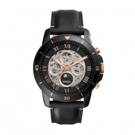 Horlogeband Fossil ME3138 Leder Zwart 22mm