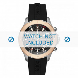 Horlogeband Michael Kors MK8568 Silicoon Zwart 22mm