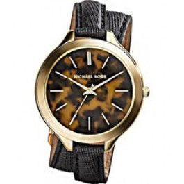 Horlogeband Michael Kors MK2346 Onderliggend Leder Zwart 12mm