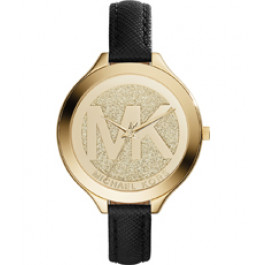 Horlogeband Michael Kors MK2392 Leder Zwart 12mm