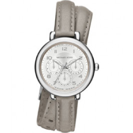 Horlogeband Michael Kors MK2403 Onderliggend Leder Grijs 12mm