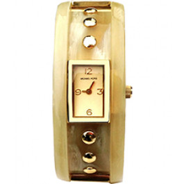 Horlogeband (Band + Kastcombinatie) Michael Kors MK4129 Onderliggend Kunststof/Plastic Beige 29mm