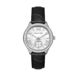 Horlogeband Michael Kors MK4821 Leder Zwart 18mm