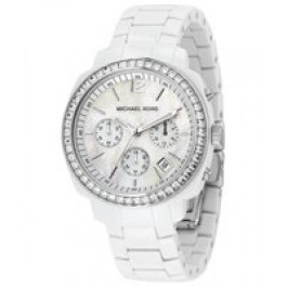 Horlogeband (Band + Kastcombinatie) Michael Kors MK5079 Kunststof/Plastic Wit 18mm