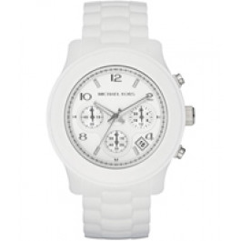 Horlogeband (Band + Kastcombinatie) Michael Kors MK5292 Kunststof/Plastic Wit 20mm
