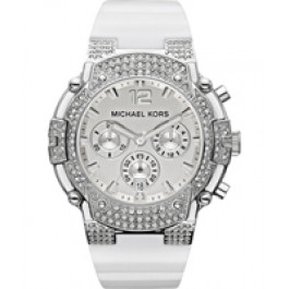 Horlogeband Michael Kors MK5509 Silicoon Wit 18mm