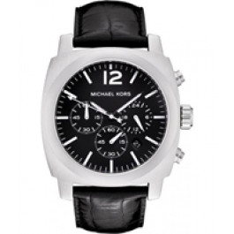 Horlogeband Michael Kors MK8118 Leder Zwart 22mm