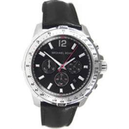 Horlogeband Michael Kors MK8379 Leder Zwart 24mm