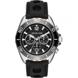Horlogeband Michael Kors MK8419 Leder Zwart 24mm