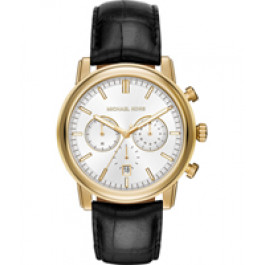 Horlogeband Michael Kors MK8458 Leder Zwart 22mm