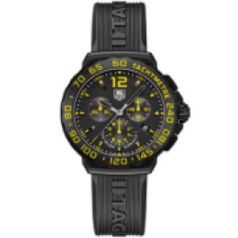Horlogeband Tag Heuer CAU111E / FT6024 Rubber Zwart 20mm