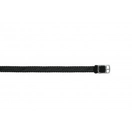 Horlogeband Universeel PRLN.10.Z Onderliggend Nylon/perlon Zwart 10mm