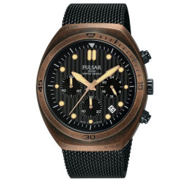 Horlogeband Pulsar VD53-X307 / PT3984X2 / PHA152X Mesh/Milanees Zwart