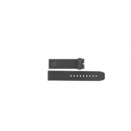 Horlogeband Universeel PU103.24 Kunststof/Plastic Zwart 24mm