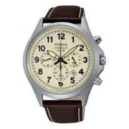 Horlogeband Pulsar VS75-X001 / PX5005X1 Leder Bruin 22mm