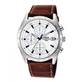 Horlogeband Lorus VD57-X015 / RM367AX9 / RP119X Leder Donkerbruin 22mm