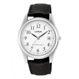 Horlogeband Lorus VJ42-X127 / RS965BX9 / RQG025X Leder Donkerbruin 20mm