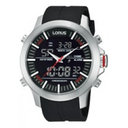Horlogeband Lorus Z021-X002 / RW607AX9 Rubber Zwart 21mm