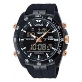 Horlogeband Lorus RW615AX9 / Z021-X007 / RHG018X Rubber Zwart 13mm