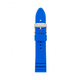 Horlogeband Fossil S221317 Silicoon Blauw 22mm
