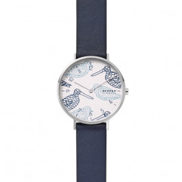 Horlogeband Skagen SKW2782 Leder Blauw 16mm