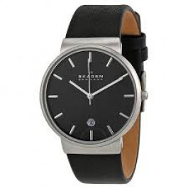 Horlogeband Skagen SKW6101 Leder Zwart 20mm