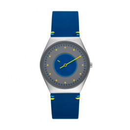 Horlogeband Skagen SKW6873 Leder Blauw 22mm