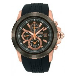 Horlogeband Seiko SNAE14J1 / 7T62-0KM0 / 4A232PR Kunststof/Plastic Zwart 26mm
