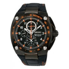Horlogeband Seiko 7T62-0KS0 / SNAE37P1 / L00R111M0 Leder Zwart 14mm