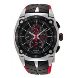 Horlogeband Seiko 7N0116-SPC009P1 (4LK0JB) Rubber Zwart 22mm