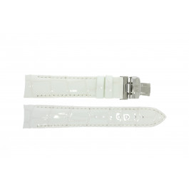 Horlogeband Tissot T0352101601100A / T610031403 / T600031399 Croco leder Wit 18mm
