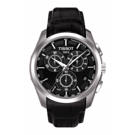 Horlogeband Tissot T0356171605100A XL / T610028583 Croco leder Zwart 23mm