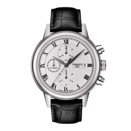 Horlogeband Tissot T085427A / T600033606 Leder Zwart 19mm