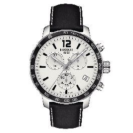 Horlogeband Tissot T095.417.16.037.00 / T600035409 Leder Zwart 19mm