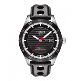 Horlogeband Tissot T1004301605100 / PRS516 / T610037164 Leder Zwart 20mm