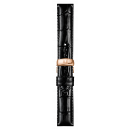 Horlogeband Tissot T600037744 Leder Zwart 19mm