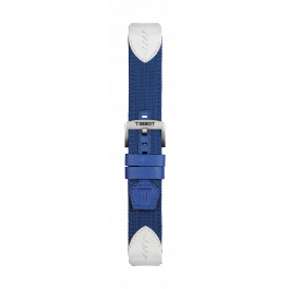 Horlogeband Tissot T600039989 Leder/Textiel Blauw 22mm